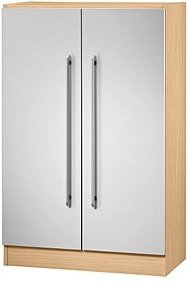 HAMMERBACHER Aktenschrank 7550 RE, V7550/6/S/RE buche, silber 2 Fachböden 80,0 x 42,0 x 127,0 cm