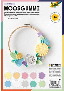 folia Moosgummi pastell mehrfarbig 10 Blatt