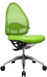 Topstar Bürostuhl Open Base, J490AS05 Stoff grün, Gestell alu
