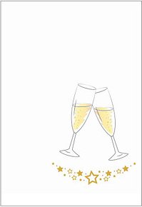 Thumbnail - LUMA Motivpapier Sektgläser Motiv DIN A4 100 g/qm 50 Blatt