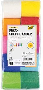 Thumbnail - folia Krepppapier Dekobänder farbsortiert 32,0 g/qm 10 Rollen