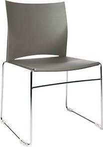 4 Topstar Besucherstühle W-Chair CH490-3 grau Kunststoff