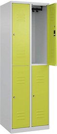CP Spind Classic Plus clowngrün, lichtgrau 080300-20 S10057, 4 Schließfächer 60,0 x 50,0 x 185,0 cm