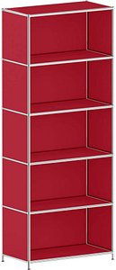 viasit Aktenregal System4 rubinrot 77,9 x 40,4 x 193,2 cm, 1 St.