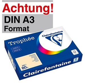 Clairefontaine Kopierpapier Trophée chamois DIN A3 80 g/qm 500 Blatt