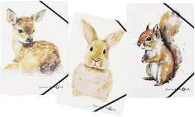 PAGNA Eckspanner Save me DIN A4 Rehkitz, Hase, Eichhörnchen, 3 St.