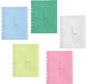 Thumbnail - FolderSys Dokumententaschen DIN A5 farbsortiert genarbt 0,20 mm, 10 St.