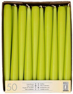 50 STARPAK Kerzen limonengrün