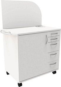 fm Sidney Bürowagen weiß 3 Ebenen 124,0 x 64,2 x 150,0 cm