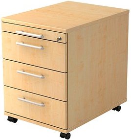 HAMMERBACHER Gradeo Rollcontainer ahorn 4 Auszüge 42,8 x 58,0 x 59,0 cm