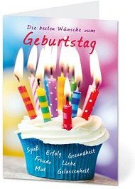 LUMA Geburtstagskarte Kerzen LU469 DIN B6, 1 St.