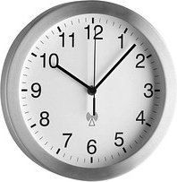 TFA® Funkwanduhr 98.1091 weiß silber Aluminium, Ø 25,0 cm