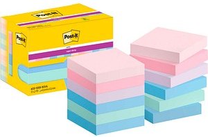 Thumbnail - Post-it® Super Sticky Notes Soulful Collection Haftnotizen extrastark farbsortiert, 12 Blöcke