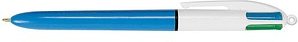 BIC 4-Farben-Kugelschreiber 4 Colours Original hellblau/weiß, Schreibfarbe: schwarz, blau, rot, grün, 1 St.