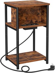 VASAGLE Beistelltisch rechteckig Spanplatte braun 34,0 x 30,0 x 58,0 cm, 1 St.