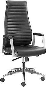 Mayer Chefsessel myDELUXE, 2491 Leder schwarz, Gestell alu