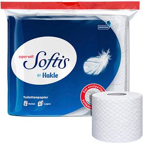 Softis Toilettenpapier 4-lagig, 9 Rollen