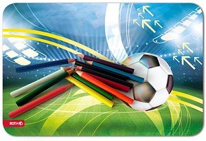ROTH Schreibtischunterlage Fußball bunt Kunstleder 59,0 x 39,0 cm, 1 St.
