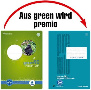 Thumbnail - Staufen® Schulheft green Lineatur 37 liniert DIN A4 Innen- und Außenrand, 16 Blatt, 1 St.