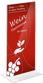 SIGEL gerade Tischaufsteller 1/3 DIN A4 beidseitig, 1 St.