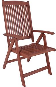 Garden Pleasure Gartenstuhl mit Armlehnen STOCKHOLM braun, 1 St.
