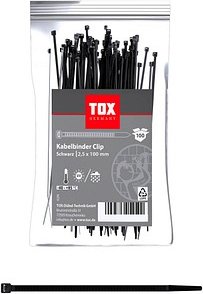 Thumbnail - TOX Kabelbinder Clip schwarz 100,0 mm x 2,5 mm, 100 St.