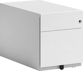 BISLEY Note Rollcontainer verkehrsweiß 2 Auszüge 42,0 x 77,5 x 49,5 cm