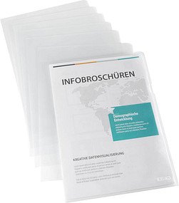 100 herlitz Sichthüllen Economy DIN A4 transparent genarbt 0,09 mm