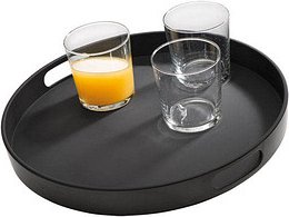 Thumbnail - APS Tablett BISTRO schwarz rund Ø 35,5 cm