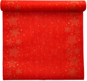 Thumbnail - PAPSTAR Tischläufer Christmas Shine 88657 rot 40,0 cm x 3,0 m