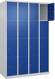 CP Schließfachschrank Classic Plus enzianblau, lichtgrau 080000-404 S10003, 16 Schließfächer 120,0 x 50,0 x 185,0 cm