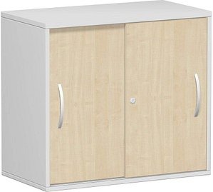 Thumbnail - geramöbel Schiebetürenschrank Flex, S-381501-AL lichtgrau, ahorn 1 Fachboden 80,0 x 42,5 x 72,0 cm