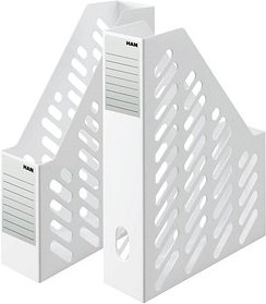 2 HAN Stehsammler Klassik 1600-12 weiß Kunststoff, DIN A4