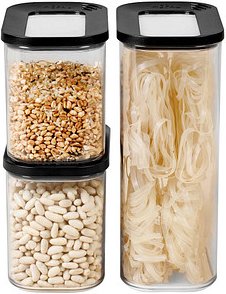 Thumbnail - MEPAL Vorratsdosen-Set Modula schwarz 1,0/1,5/2,0 l, 1 Set