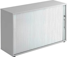 HAMMERBACHER Rollladenschrank lichtgrau, silber 1 Fachboden 120,0 x 40,0 x 74,8 cm