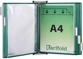 Thumbnail - tarifold Wand-Sichttafelsystem 414105 DIN A4 grün mit 10 St. Sichttafeln, 1 St.