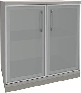 fm Aktenschrank Oldenburg, 4260429767748 lichtgrau, Acrylglas satiniert 1 Fachboden 80,0 x 44,2 x 78,1 cm