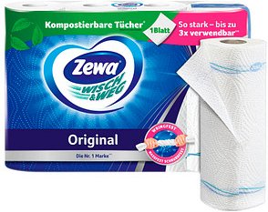 Zewa Küchenrollen WISCH&WEG Original 2-lagig, 4 Rollen