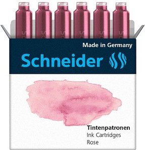 Thumbnail - Schneider Tintenpatronen für Füller Pastell Rose, 6 St.