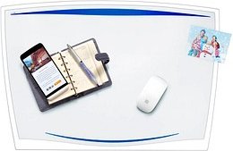 cep Schreibtischunterlage Ice Blue transparent/blau Kunststoff 64,2 x 43,8 cm, 1 St.