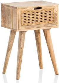 Thumbnail - WOHNLING Nachttisch rechteckig Massivholz braun 40,0 x 30,0 x 60,0 cm, 1 St.