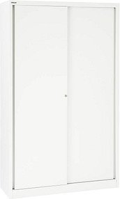 BISLEY Schiebetürenschrank Cito, SD12194S696 verkehrsweiß 4 Fachböden 120,0 x 43,0 x 198,0 cm
