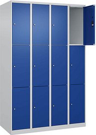 CP Schließfachschrank Classic Plus enzianblau, lichtgrau 080000-403 S10003, 12 Schließfächer 120,0 x 50,0 x 185,0 cm