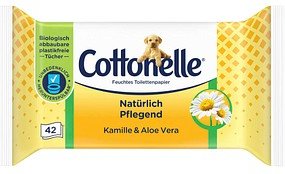 Cottonelle Feuchtes Toilettenpapier Natürlich Pflegend 1-lagig, 42 Tücher
