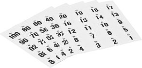 WOLF & APPENZELLER Klebenummern Zahlen, schwarz 20,0 x 24,0 mm, 100 Etiketten