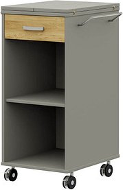 Thumbnail - röhr Techno Rollcontainer grau, hickory-eiche 1 Auszug 50,2 - 100,0 x 54,6 x 104,2 cm