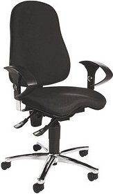 Topstar Bürostuhl Sitness® 10, SI59UG20 Stoff schwarz, Gestell chrom