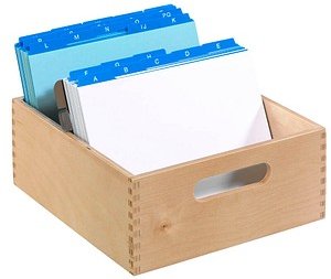 HAN Karteikasten DIN A5 für 900 Karteikarten braun ohne Deckel