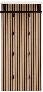 Thumbnail - MÖBELPARTNER Wandgarderobe Loft 157121 eiche Holz 8 Haken 50,0 x 110,6 cm