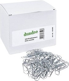 dundee Büroklammern silber glanzverzinkt, 1.000 St.